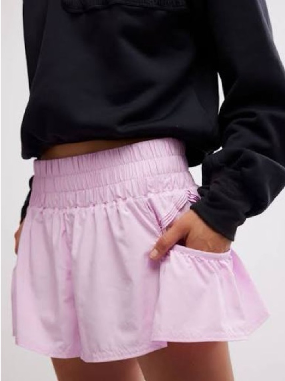 FP Movement by Free People Light Pink Elastic-Waist Athletic Skort Shorts